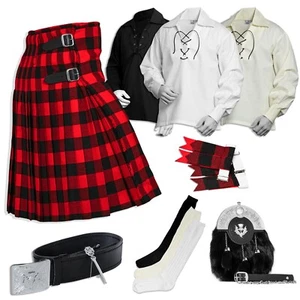 Juego de falda escocesa Rob Roy Tartan - 08 piezas accesorios falda escocesa para hombre, atuendo escocés - Imagen 1 de 8