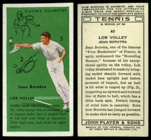 Lob Volley #40 Tennis 1936 John Player & Sons Cigarette Card - Picture 1 of 1