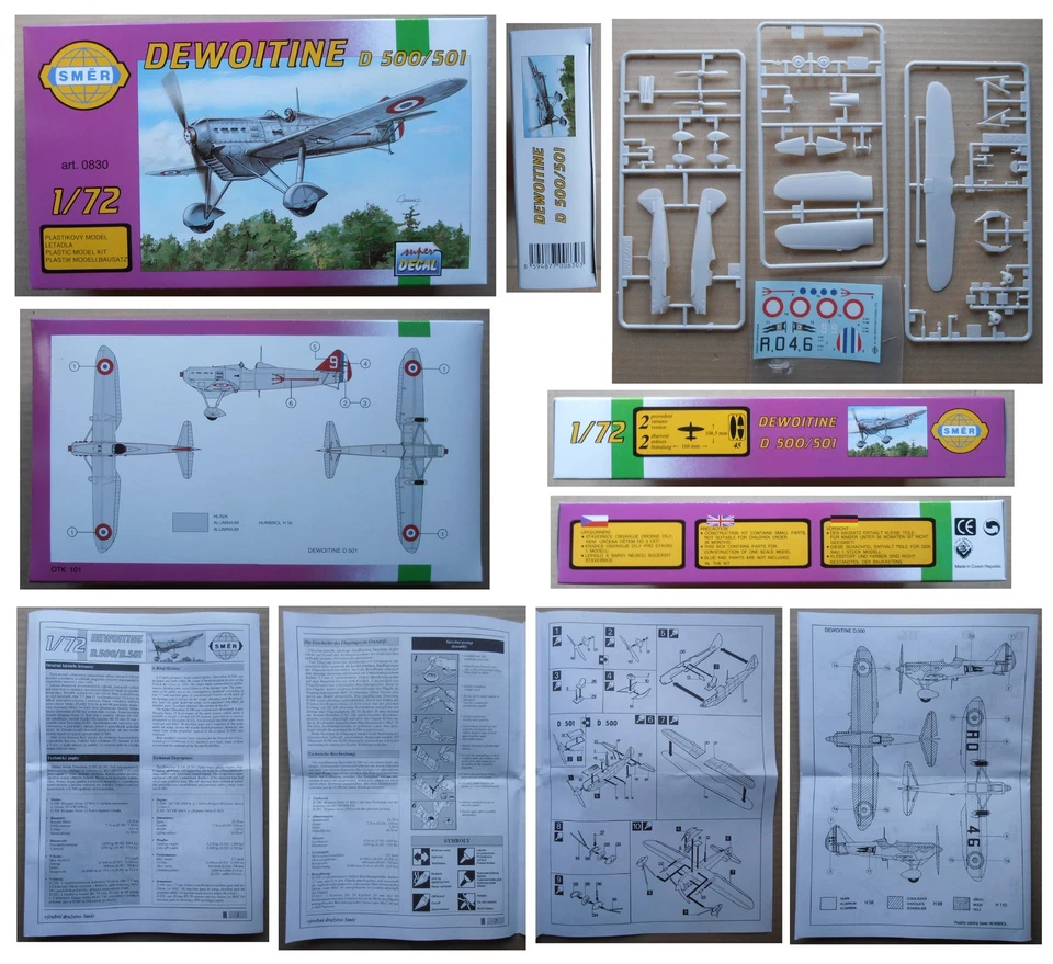 DEWOITINE D 500/501, Smer 1/72 model kit vintage modellismo Repubblica Ceca - Immagine 1 di 1