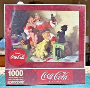 Vtg 2004 Springbok Coca Cola Puzzle Santa & Friends 1000 Piece Christmas 24 x 30 - Picture 1 of 8