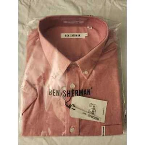 Ben Sherman - Mens Short Sleeve - XL - Letterbox Red - 100% Organic Cotton - Picture 1 of 4