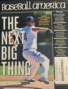 DODGERS WS CHAMP JULIO URIAS SIGNED 2014 BASEBALL AMERICA MAGAZINE PSA AG90124 - Picture 1 of 2