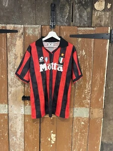 AC Milan Home Shirt 1993-94 Jersey Top Football Soccer Team Game Kit Large - Picture 1 of 14