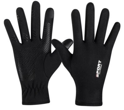 MEN WOMEN WARM  Thermal Insulation Fleece Grip WINTER GLOVES Touch Screen Phone - image 1 of 4
