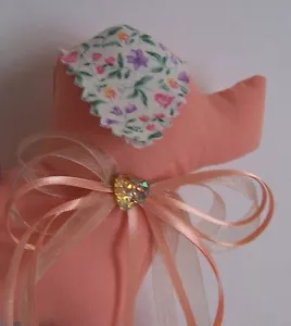 Graduation Birthday Baby Shower Autograph Dog 16" X 8.5" Peach Handmade NWOT - Picture 1 of 5