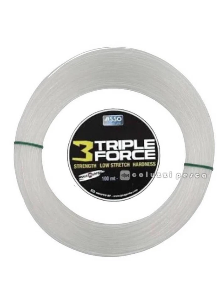 FILO ASSO TRIPLE FORCE 100 M WHITE PESCA MONOFILO RESISTENTE MATASSA - Immagine 1 di 1