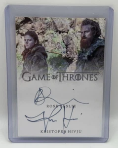 Game of Thrones Rose Leslie / Kristofer Hivju Dual Autogramm signed Karte - RAR - Bild 1 von 2