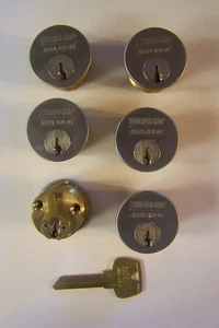 Sargent OEM Mortise CylinderS QTY 6 26D Finish, LA Keyway all 0 bitted - Picture 1 of 1