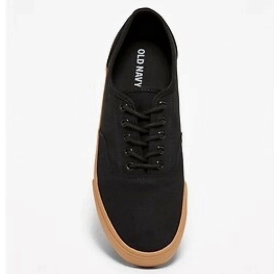 New OLD NAVY Sneakers Black Boys Canvas - Image 1 of 1