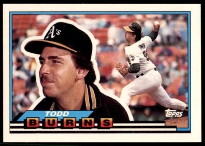 1989 Topps Big Todd Burns Oakland Athletics #10 2086 - Image 1 of 2