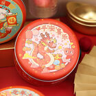 Dragon Year Tin Gift Box Cookie Box Candy Storage Containers Tinplate Gift Bo  q