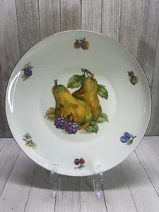 Vtg Toscport Fine China Dessert Salad Plate 10'' Fruit Design Czechoslovakia - Picture 1 of 5