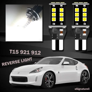 2 x Backup Reverse Light 921 T15 LED Bulb For 2009 - 2018 Nissan 370Z White - Bild 1 von 5