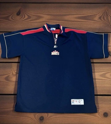 VINTAGE 90s Denver Nuggets Starter NBA Authentic 1/4 Zip Shirt 4XL Korea - Image 1 of 4