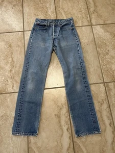 Vintage Levis Jeans Herren 28x31 Blau 501 Straight Fit Denim Hose Western USA 90s - Bild 1 von 10