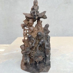 Dalakan Handschnitzerei Wild Agilawood Aloewood Fengshui Einrichtung Agarwood 黑油奇楠沉香 - Bild 1 von 4