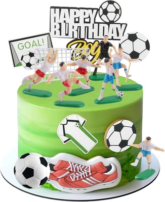15 stück Tortendeko Fussball Figuren Tortenaufleger Fussball Spieler Kuchen Deko - Bild 1 von 4