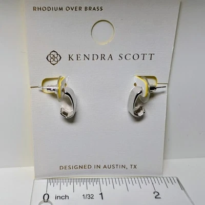 Pendientes Huggie de Plata Kendra Scott Traci Foto 1 de 4