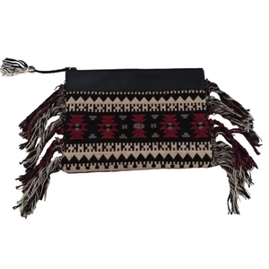 Amuse Society Boho Western Stitch Tassel Clutch Bag - Picture 1 of 7