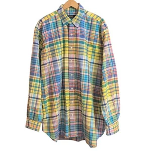 Polo Ralph Lauren Hemd Herren XLT rosa blau Knopf kariert gestreift Oxford lang - Bild 1 von 10