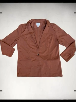 Blazer relajado Nine West para mujer nuevo con etiquetas, talla XXL, Moca totalmente forrado Foto 1 de 4