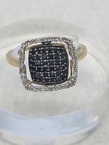 Spinner-Ring 9 kt Gold schwarz & roter Diamant 0,57 kt Größe K (2,42 g) - Bild 1 von 8