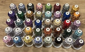 NEW! Mixed Lot Of 45 Robinson Anton Rayon Embroidery Thread 1100 Yd Spools - Picture 1 of 8
