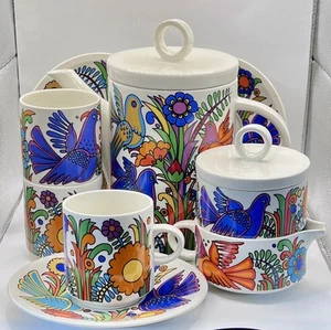 VILLEROY & BOCH / ACAPULCO / Kaffeeservice für 3 / Vintage / 9 Teile / sehr guter Zustand - Bild 1 von 18