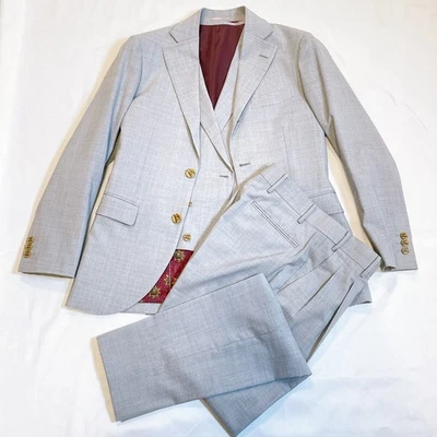 JoJo's Bizarre Adventure Part.4 Yoshikage Kira Suit 3 Piece Men S Gray P.S.FA - Image 1 of 4