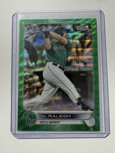 Cal Raleigh 2022 Topps cromo refractor de onda verde/99 RC #149 - Seattle Mariners - Imagen 1 de 1