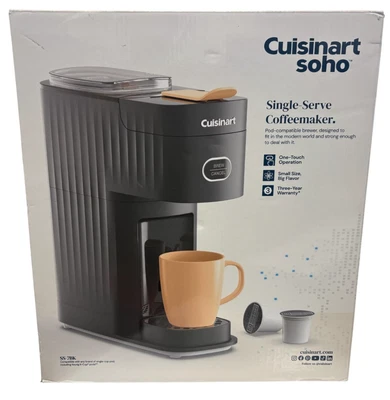 Cuisinart 12 oz Pod Coffee Maker Compact Soho Single-Serve Coffeemaker SS-7BK - Image 1 of 4