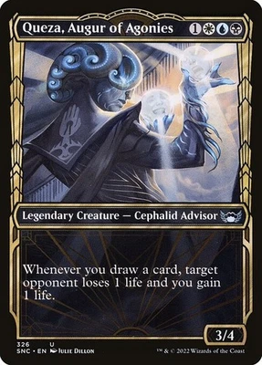 (3x FOIL) QUEZA, AUGUR OF AGONIES - SNC New Capenna – MTG Magic Gathering Card - Image 1 of 4