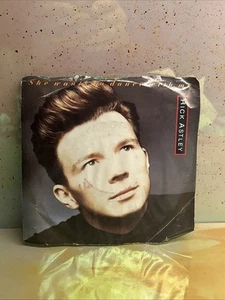 Rick Astley NM 45 rpm "She Wants To Dance With Me" DJ Promo Copy Never Played - Picture 1 of 4