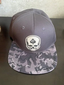 Zero Foxtrot Hat Men Strapback One Size Gray  Skull Camo Cap -OSFM- New (no tag) - Picture 1 of 5