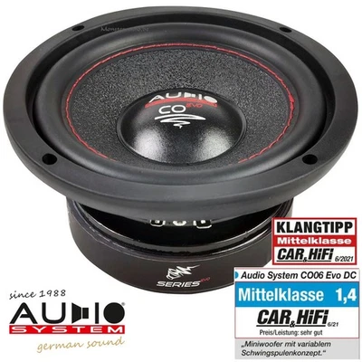 AUDIO SYSTEM CO06 DC EVO 240 Watt 2x4 Ohm 16,5m Subwoofer Mini Auto Woofer 165mm - Bild 1 von 3