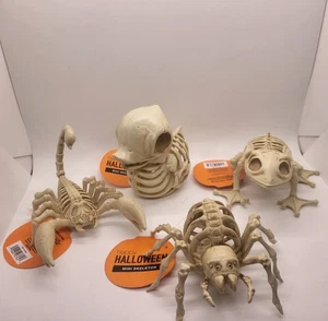 Menge 4 NEU Skorpion, Spinne, Frosch, Gummi Duckie Ente Halloween Skelett Dekor - Bild 1 von 7