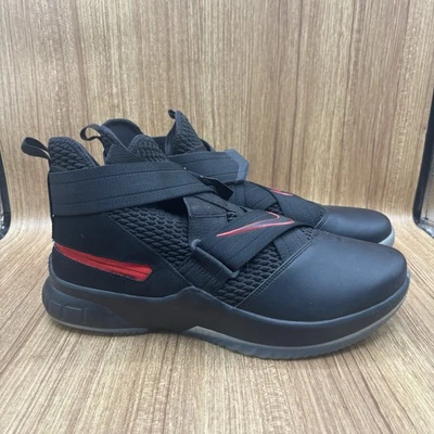 LEBRON SOLDIER XII FLYEASE Black/University Red Shoes Men's Size 12.5 - Image 1 of 4