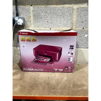 Canon PIXMA MG3150 All-in-One Inkjet Printer Red Wireless Wi-Fi with Accessories - Image 1 of 4