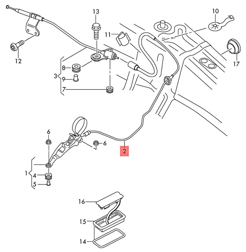 Genuine AUDI A8 Cable Actuating Unit For Emergency Release 4H1713265 - Image 1 of 1