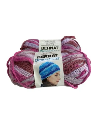 Bernat Dimensions Yarn Wool Blend 2 Rolls Purple Swirl - Image 1 of 3