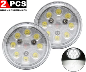 2PC Round Led Work Lights Hi/Lo Beam For Deere 4650 4630 4230 4040 2520 - Picture 1 of 6