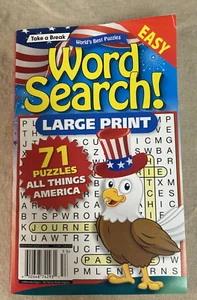 Take a Break World's Best Word Search Puzzle Book LARGE PRINT All Things America - Picture 1 of 1