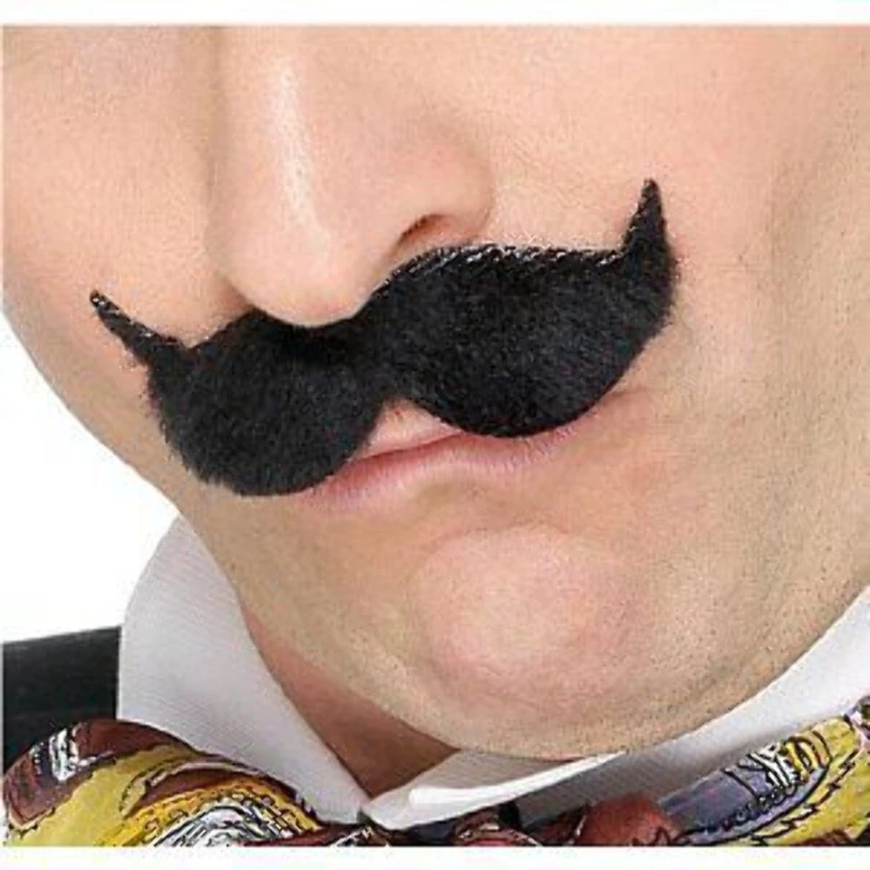 England Edwardian Police Detective Moustache Adult Fancy Dress Accessory New - Image 1 of 1