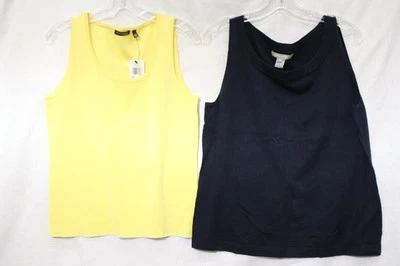 NWT Lot Of 2, ELLEN TRACY&ANNE KLEIN Mixed Blend Casual Tank Tops, Sz L & XL-B54 - Image 1 of 4