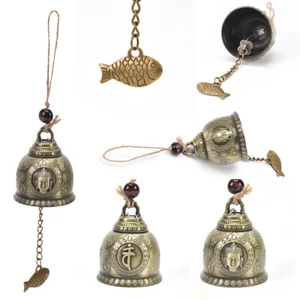 buddha statue pattern bell blessing feng shui wind chime for good luck fortu SFR - Picture 1 of 9