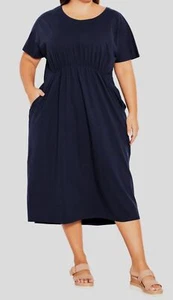 Evans Women's Blue Cool Tie Maxi Dress Plus Size 22/24 - Picture 1 of 2