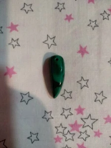 Malachite pietra cabochon goccia pendente - Imagen 1 de 12