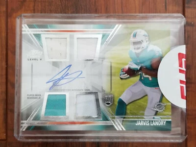 Jarvis Landry 2014 Topps Prime #PV-JL Rookie Quad Relic Auto Card - Image 1 of 4