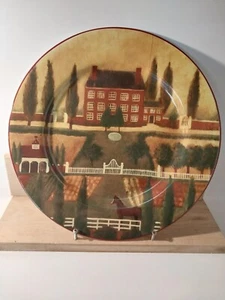 BLOCK-GEAR “COUNTRY VILLAGE” 12” PLATTER COUNTRY SCENE 1995 - Picture 1 of 2