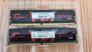 32GB 16GB X 2 pcs Desktop RAM G.SKILL Aegis DDR4-2133 PC417000 F4-2133C15D-32GIS - Picture 1 of 3